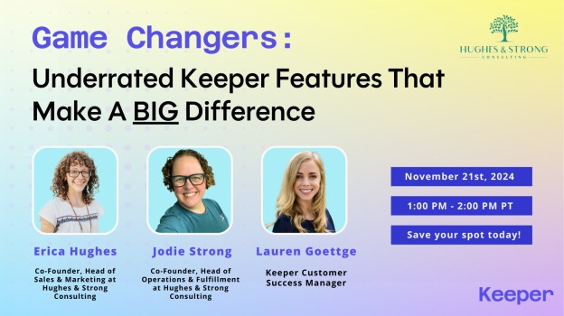 Join us to explore innovative ways to use Keeper that go beyond the basics and save you time each day. You won’t want to miss this one! 

📅 Save your spot here: bit.ly/3Z35TkD