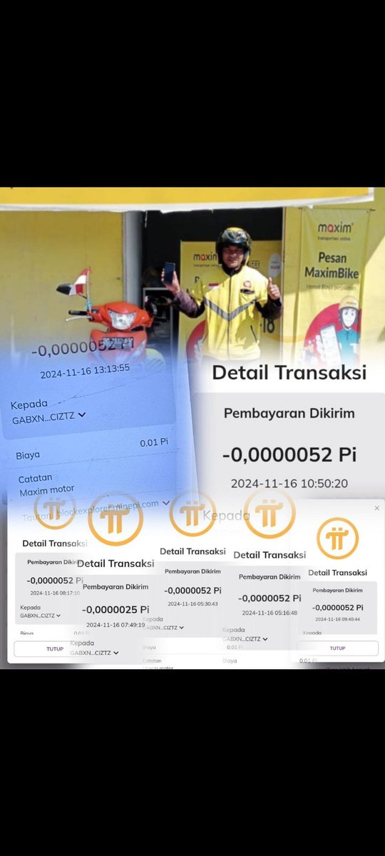 USA87500790's tweet photo. DRIVER MAXIM RUTENG -MANGGARAI-FLORES-NTT indonesia has now successfully used the pi coin worth GCV 314,159usd and half fiat. Continued success.Thanks to the ambassador for education of the Manggarai Ruteng Indonesia region, @Mariadalim84 @AtyKhristo   @PiCoreTeam 🦅 https://t.co/NfED53Kjoj