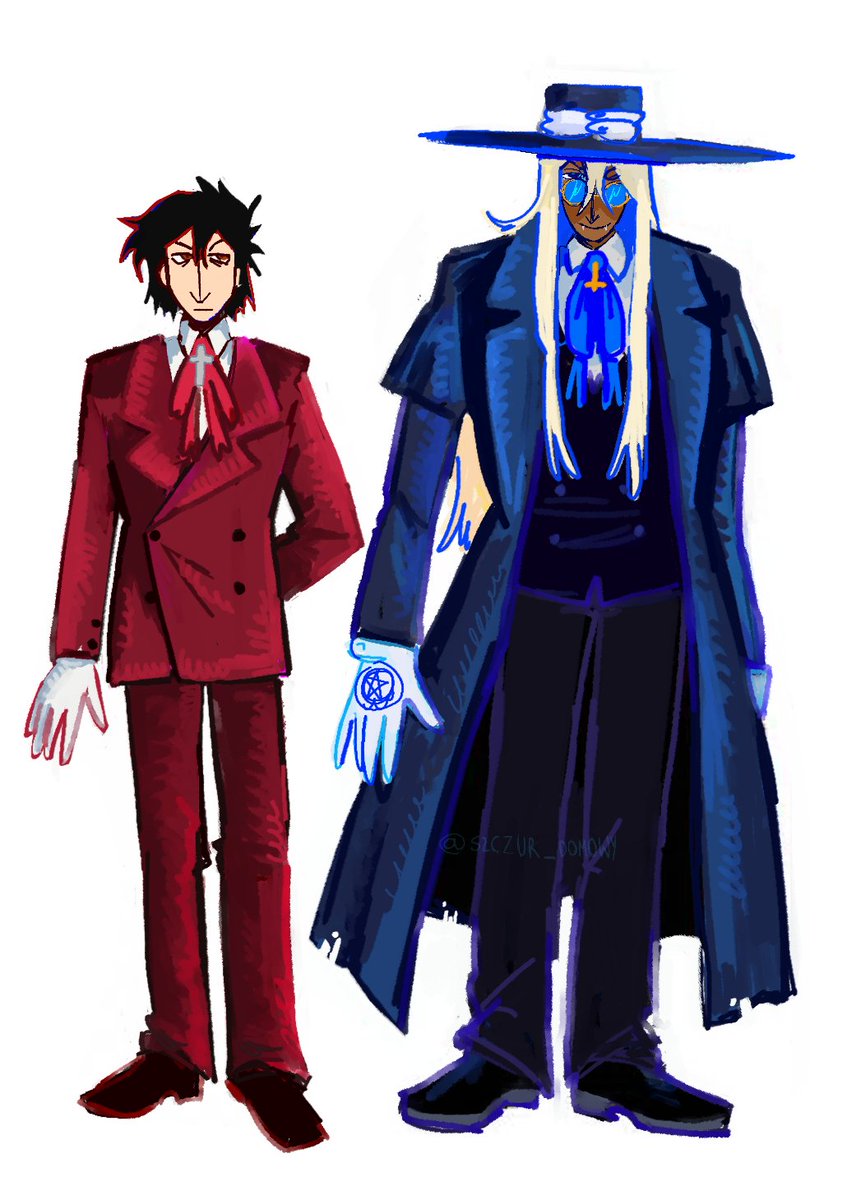 szczur_domowy's tweet photo. what if #hellsing but their roles were swapped? https://t.co/7jNYyzn1w6