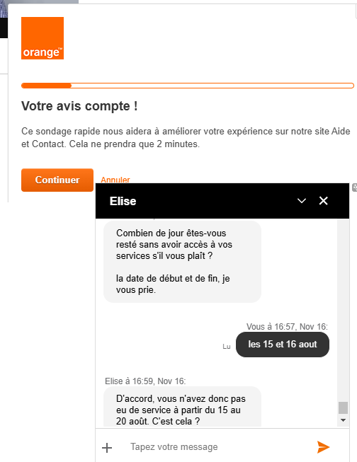 _Reza__'s tweet photo. @Sosh_fr l'IA pourrait tellement apporter ...🤣
Ah et j'allais oublier la générosité de SOSH, 2€ offerts, après avoir passé environ 4h40  à expliquer 5 fois la situation sur le chat d'assistance @Orange_France . Non, non c'était pas un Bot. https://t.co/Xrlql6ylDr