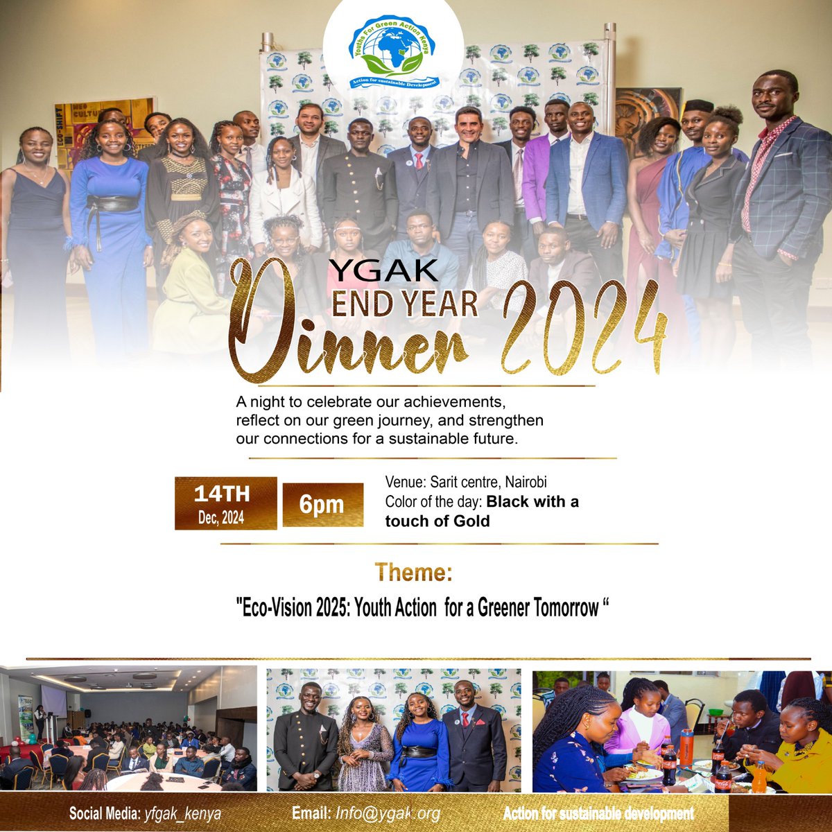 DaviOmondi's tweet photo. Save the Date!
Join us for the Youths For Green Action Kenya End Year Dinner 2024 as we celebrate our achievements, reflect on our green journey, and forge stronger connections for a sustainable future.
Let’s close the year in style and with purpose! 📷📷
#YGAKEndYearDinner https://t.co/1r1wz2eUbL