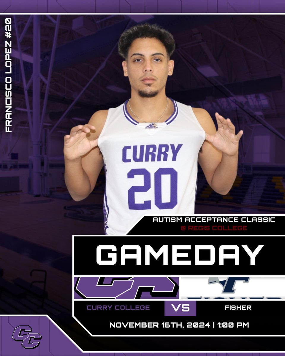 It’s GAMEDAY‼️

🆚 Fisher
⏰ 1:00PM
🏟️ Higgins Court @ Regis College 
📺 curryathletics.com/links/crgxc6
📊curryathletics.com/sports/mbkb/20…