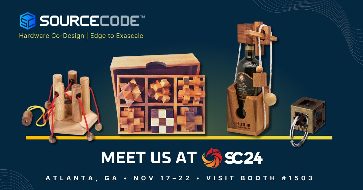 SourceCodeCorp's tweet image. Innovation isn’t just about technology—it’s also about solving complex challenges. At #SC24, SourceCode invites you to engage your problem-solving skills with our interactive puzzle display, designed to highlight the ingenuity behind our solutions. 

 #solveit #HPC #AI