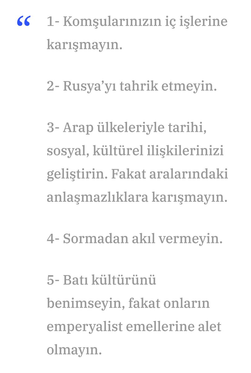 @Uzaktan_Gelen_ Atamın dış politika tavsiyeleri ve ön görüleri üzerine ansiklopediler yazılsa yeridir.