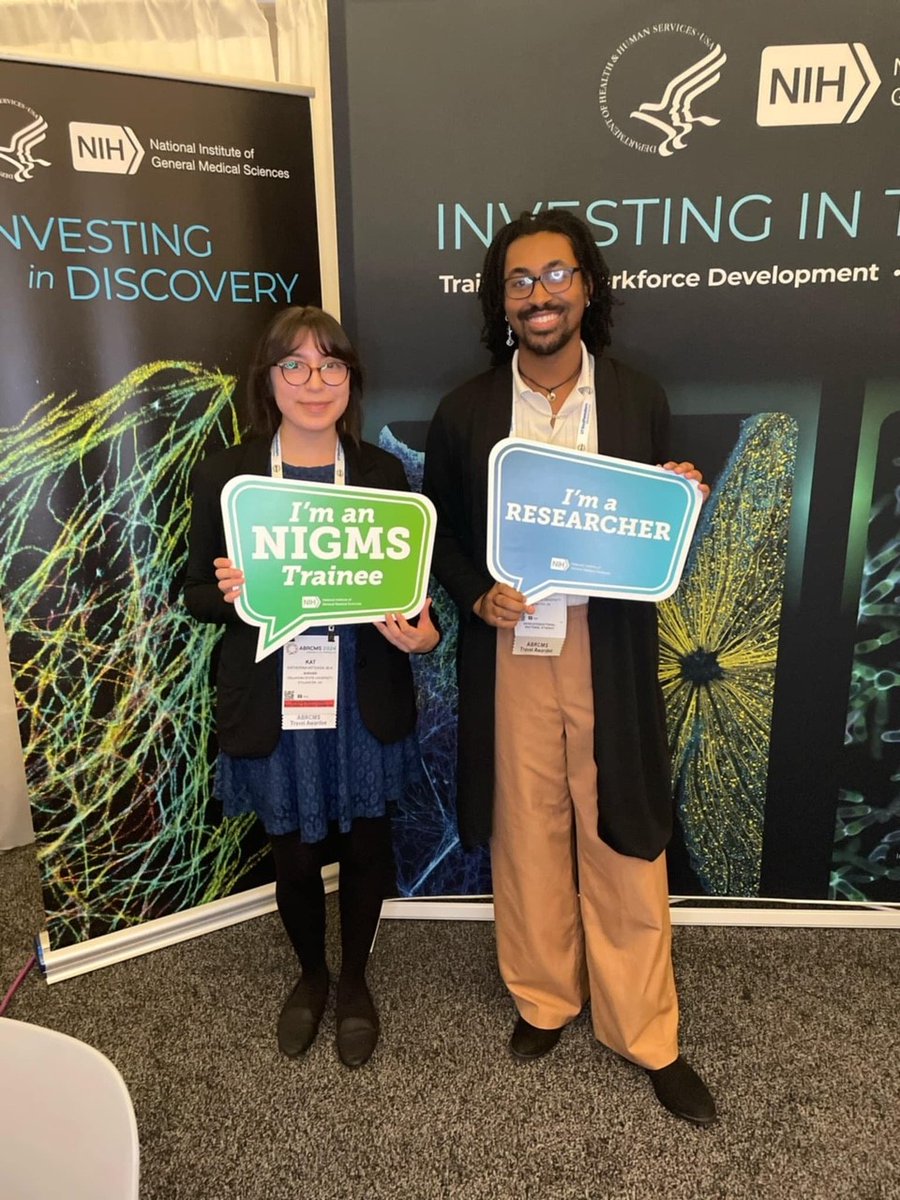 Our two G-RISE Scholars, Kat Arteaga and Shakur Dennis, are having a great time at the events at ABRCMS 2024! <a href="/okstate/">Oklahoma State Univ.</a> <a href="/okstategc/">OSU Graduate College</a> <a href="/OSUPsychology/">OSU Psychology</a> @NIGMS #abrcms2024