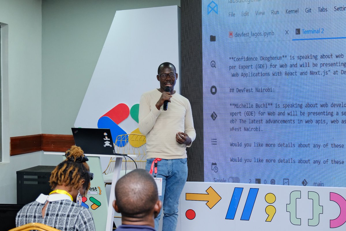 gdglagos's tweet photo. Building Advanced Assistants (Agentic RAGs) with Gemma 2 and Llama Index by @Ngesa254
#DevFest2024 #DevFestLagos #GDG11 https://t.co/PZCDo5Fc5k