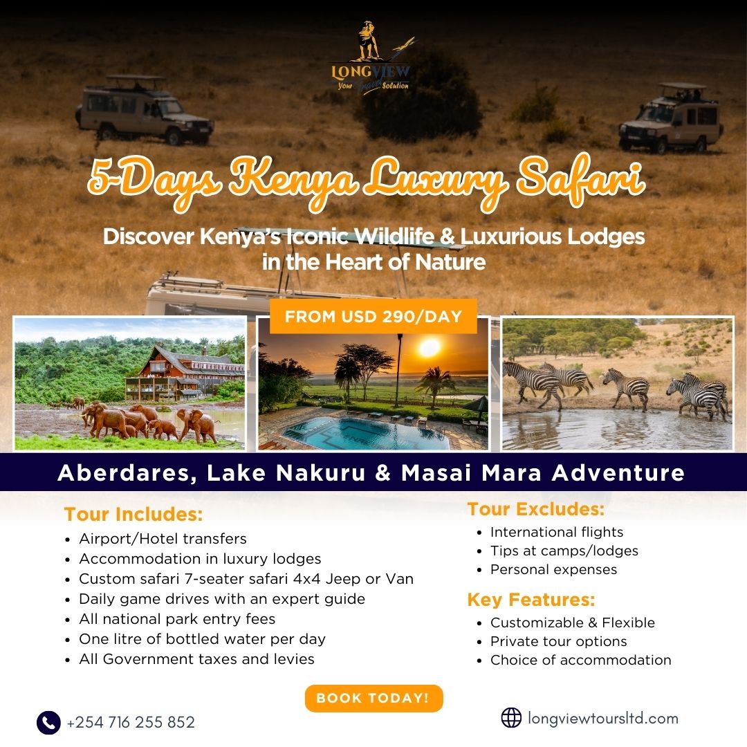 LongviewTravel's tweet photo. Experience the ultimate Kenyan safari! 🌍 Explore Samburu, Aberdares, Lake Nakuru, and Masai Mara, starting at just $200/day. Discover breathtaking landscapes and amazing wildlife on this unforgettable journey. Book now! 📲 DM or Call/WhatsApp +254 716 255 852 / +254 706 542 245 https://t.co/STmwvCtryd