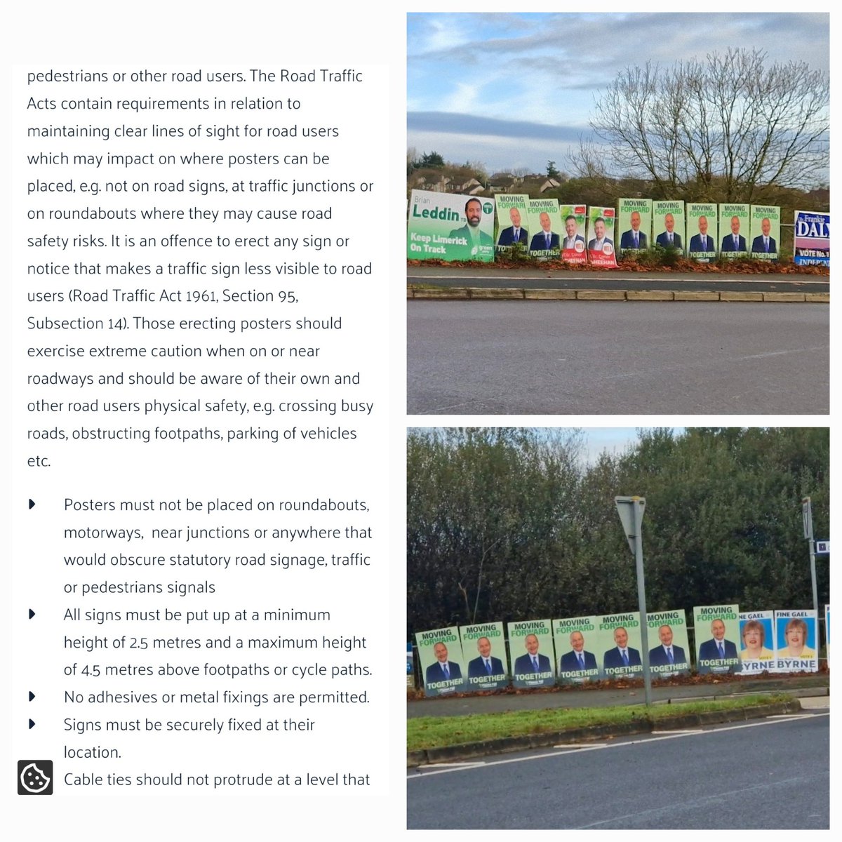 Dave_Griffin (@dave_griffin) on Twitter photo Excessive poster-littering alert! 14 posters on Clonmacken roundabout of a politician who is not even standing in Limerick?? Breaks <a href="/LimerickCouncil/">Limerick Council - Comhairle Luimnigh</a> rules & assumes us fools. No party immune but FF taking the p*** . <a href="/MichealMartinTD/">Micheál Martin</a> <a href="/deecorbettryan/">Dee Ryan Limerick</a> <a href="/moranjohna1/">John Moran, Mayor of Limerick</a> <a href="/willieodeaLIVE/">Willie O'Dea</a> Excessive poster-littering alert! 14 posters on Clonmacken roundabout of a politician who is not even standing in Limerick?? Breaks <a href="/LimerickCouncil/">Limerick Council - Comhairle Luimnigh</a> rules & assumes us fools. No party immune but FF taking the p*** . <a href="/MichealMartinTD/">Micheál Martin</a> <a href="/deecorbettryan/">Dee Ryan Limerick</a> <a href="/moranjohna1/">John Moran, Mayor of Limerick</a> <a href="/willieodeaLIVE/">Willie O'Dea</a>