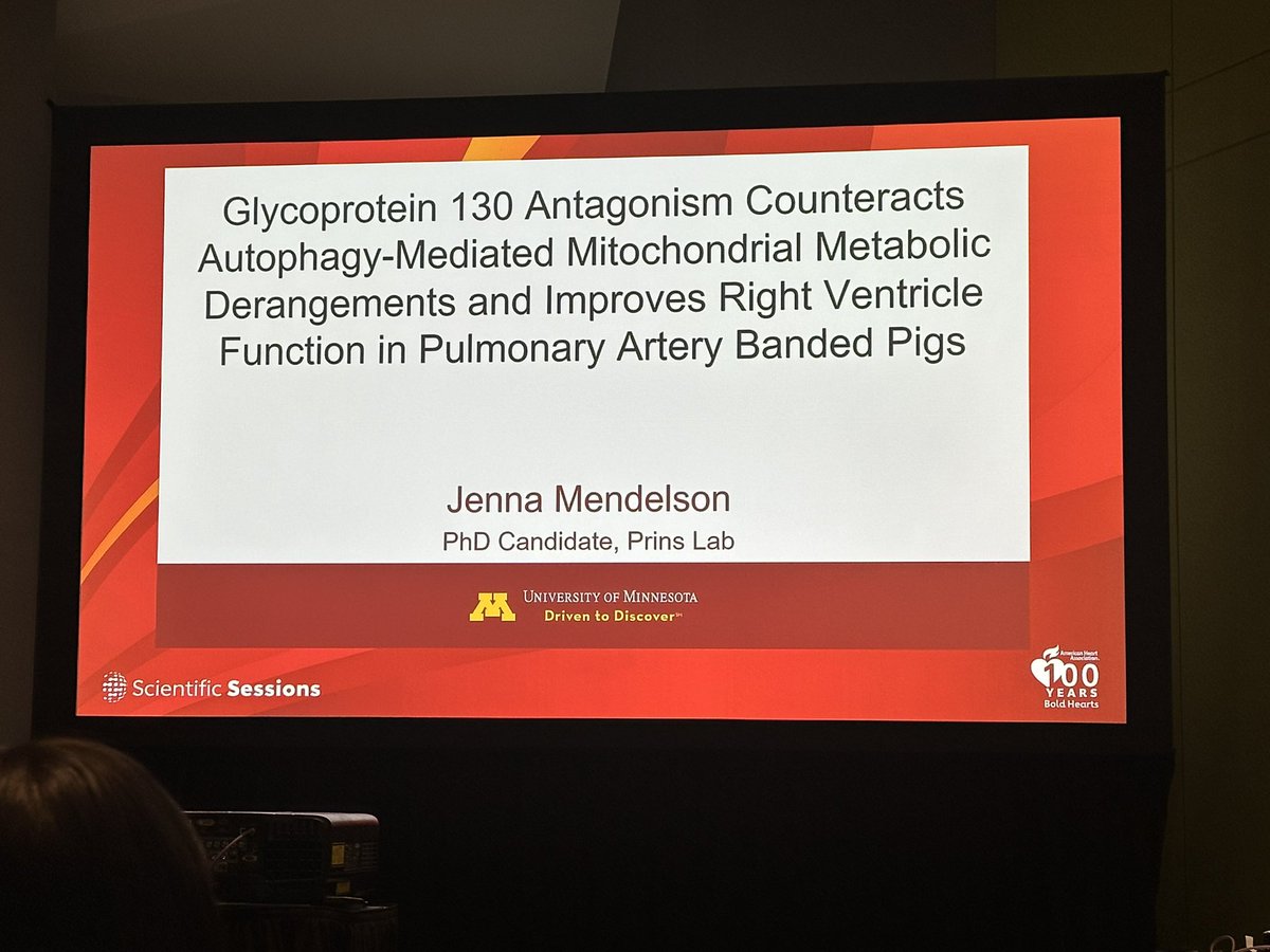 Malik Bisserier (@bisseriermalik) on Twitter photo 🔔 Now presenting: Jenna Mendelson from the <a href="/kurt_prins/">Kurt Prins</a> Lab, University of Minnesota! Talk: Glycoprotein 130 Antagonism Counteracts Autophagy-Mediated Mitochondrial Metabolic Derangements and Improves Right Ventricle Function in Pulmonary Artery Banded Pigs. <a href="/3CPRCouncil/">3CPR Council</a> 🔔 Now presenting: Jenna Mendelson from the <a href="/kurt_prins/">Kurt Prins</a> Lab, University of Minnesota! Talk: Glycoprotein 130 Antagonism Counteracts Autophagy-Mediated Mitochondrial Metabolic Derangements and Improves Right Ventricle Function in Pulmonary Artery Banded Pigs. <a href="/3CPRCouncil/">3CPR Council</a>