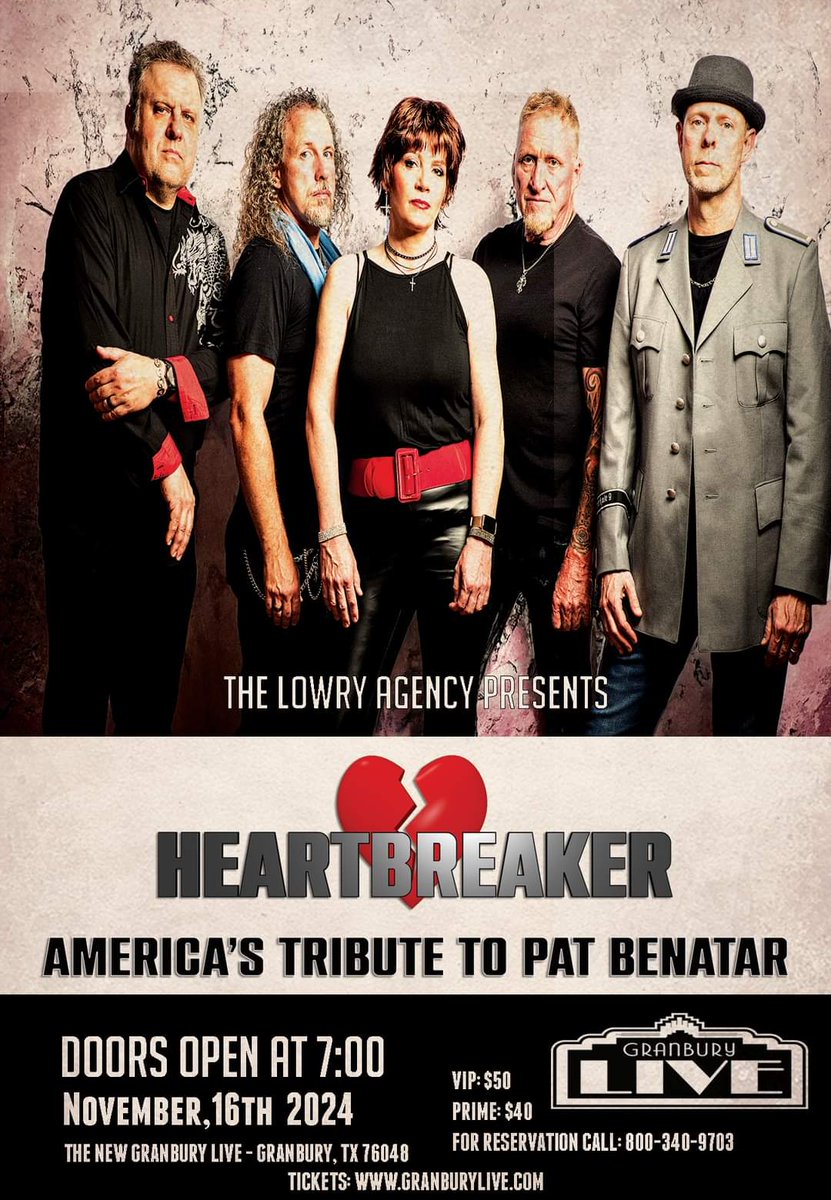 HeartbreakerNSH's tweet photo. Tonight! @NewGranburyLive!
#music #thelowryagency #davidlowry #musicians #guitar #guitarplayers #guitarist #rockmusic #heavymetal #hardrock #melodicrock  #classicrock  #patbenatar #neilgeraldo #tributeband #heartbreakertribute #granbury #Texas #newgranburylive https://t.co/4GJElz1RmP