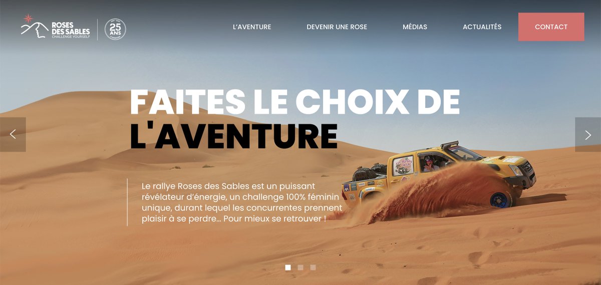 Le rallye Roses des Sables se réinvente... et son site aussi ! 📲
—
Nouveau design, nouvelle interface : tout a été repensé pour vous offrir une belle expérience et un avant gout du désert avant même d'y être. 🏜

→ rallye-roses-des-sables.com
#RallyeRDS #RallyeRDS2025 #RDS2025
