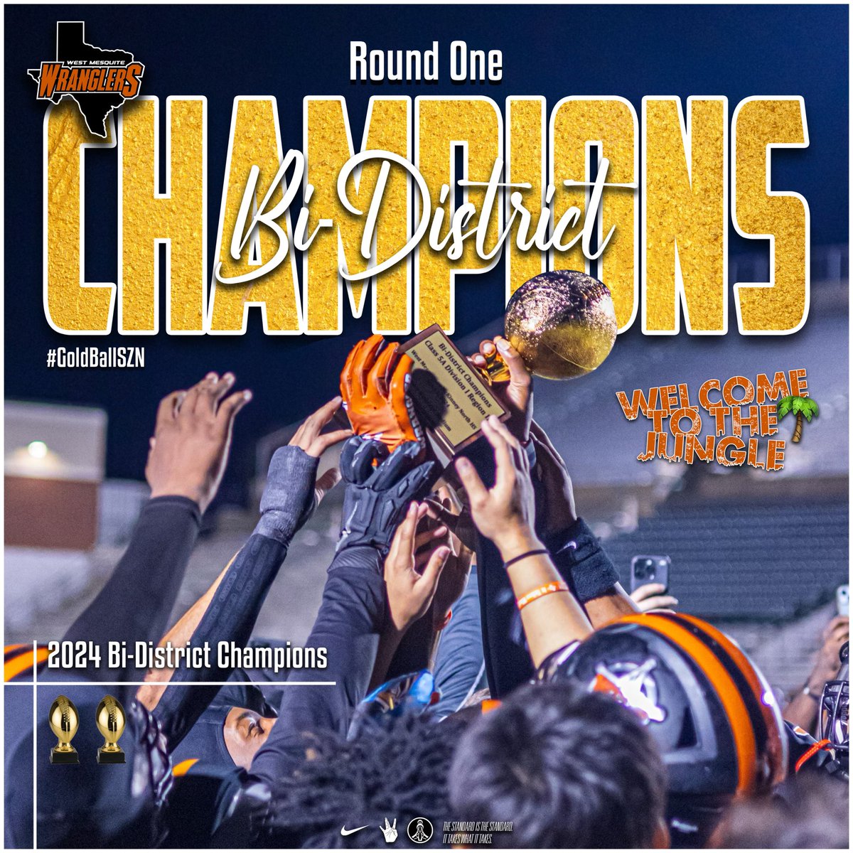West Mesquite Wrangler Football (@junglewestfb) on Twitter photo 🏈🏆 Bi-District Champs. 24 hour rule. There’s still work to do in The Jungle! Be 1-0. 🏆🏈
#WestSideStandard | #ITWIT | #JungleWest🌴 🏈🏆 Bi-District Champs. 24 hour rule. There’s still work to do in The Jungle! Be 1-0. 🏆🏈
#WestSideStandard | #ITWIT | #JungleWest🌴