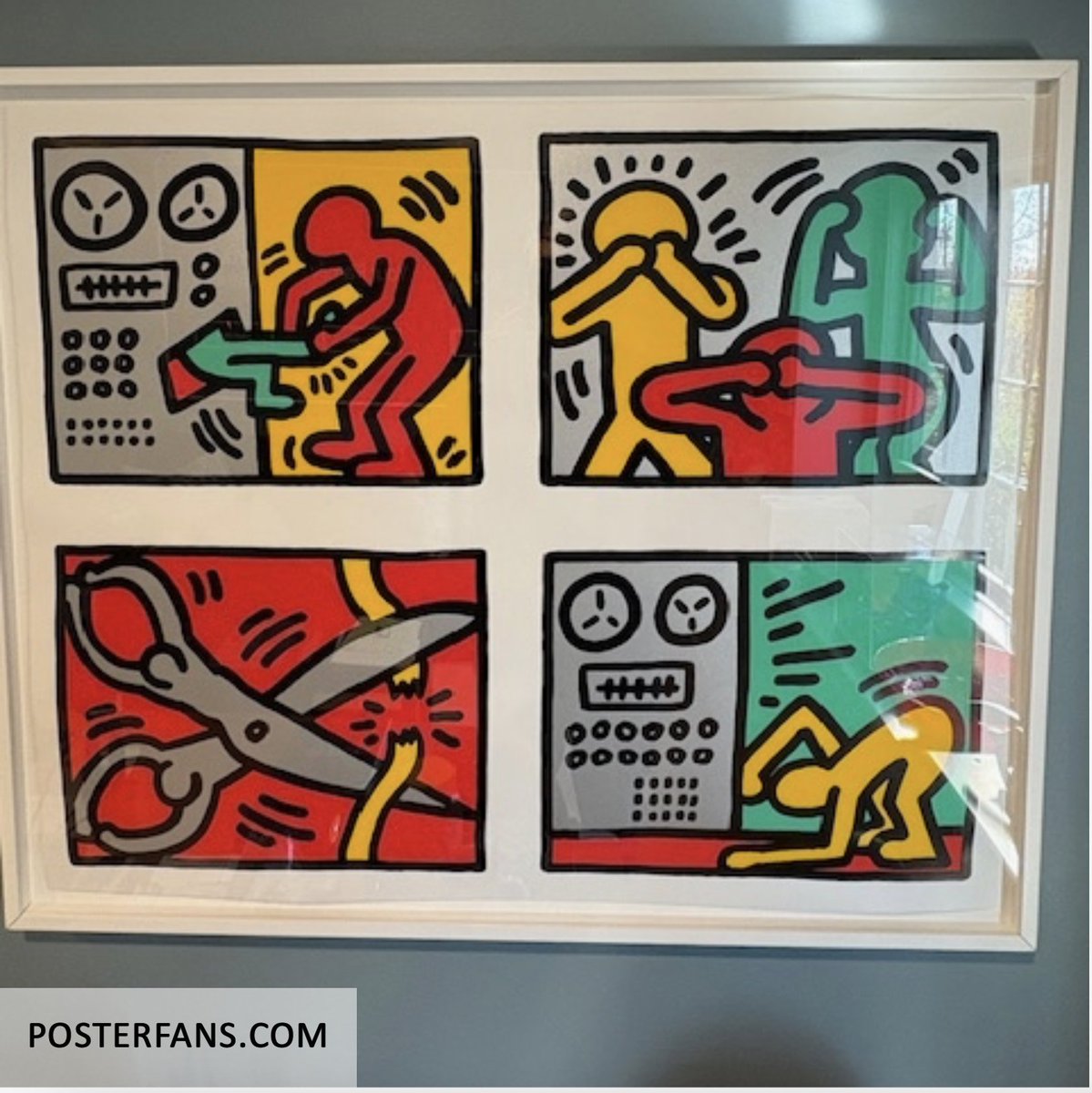 Posterfans_com's tweet photo. Uploaded to https://t.co/0c9pYcSQOS - Keith Haring Pop Shop III Quad 1989 https://t.co/DpXa1GbMKw https://t.co/8Wt0EpMjS3