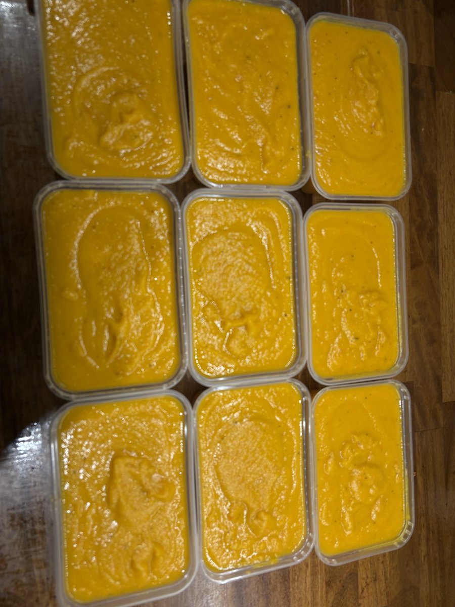 brit_battleaxe's tweet image. Satisfying afternoon making masses of #pumpkin (+onion garlic tomato chilli allspice orange) soup for the freezer. #GetAhead #FoodForFree  (well, nearly free!) #YumYum