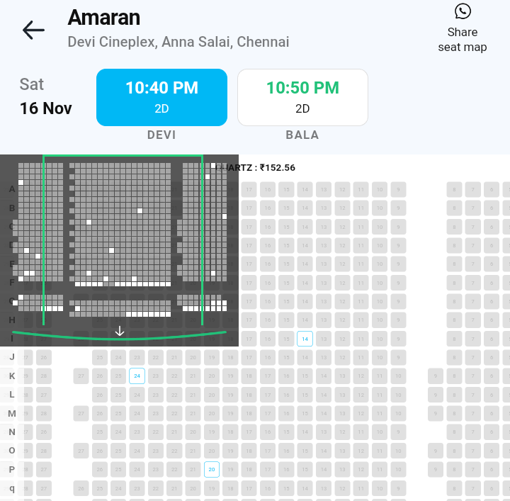 i_RA_Anand's tweet image. #Amaran - 3rd Saturday 
Chennai Devi Cineplex  adds #DeviBala for
Night show as the scheduled screen goes full..

#Gladiatorll Night show cancelled at 
Devi Bala due to ZERO bookings !!

**