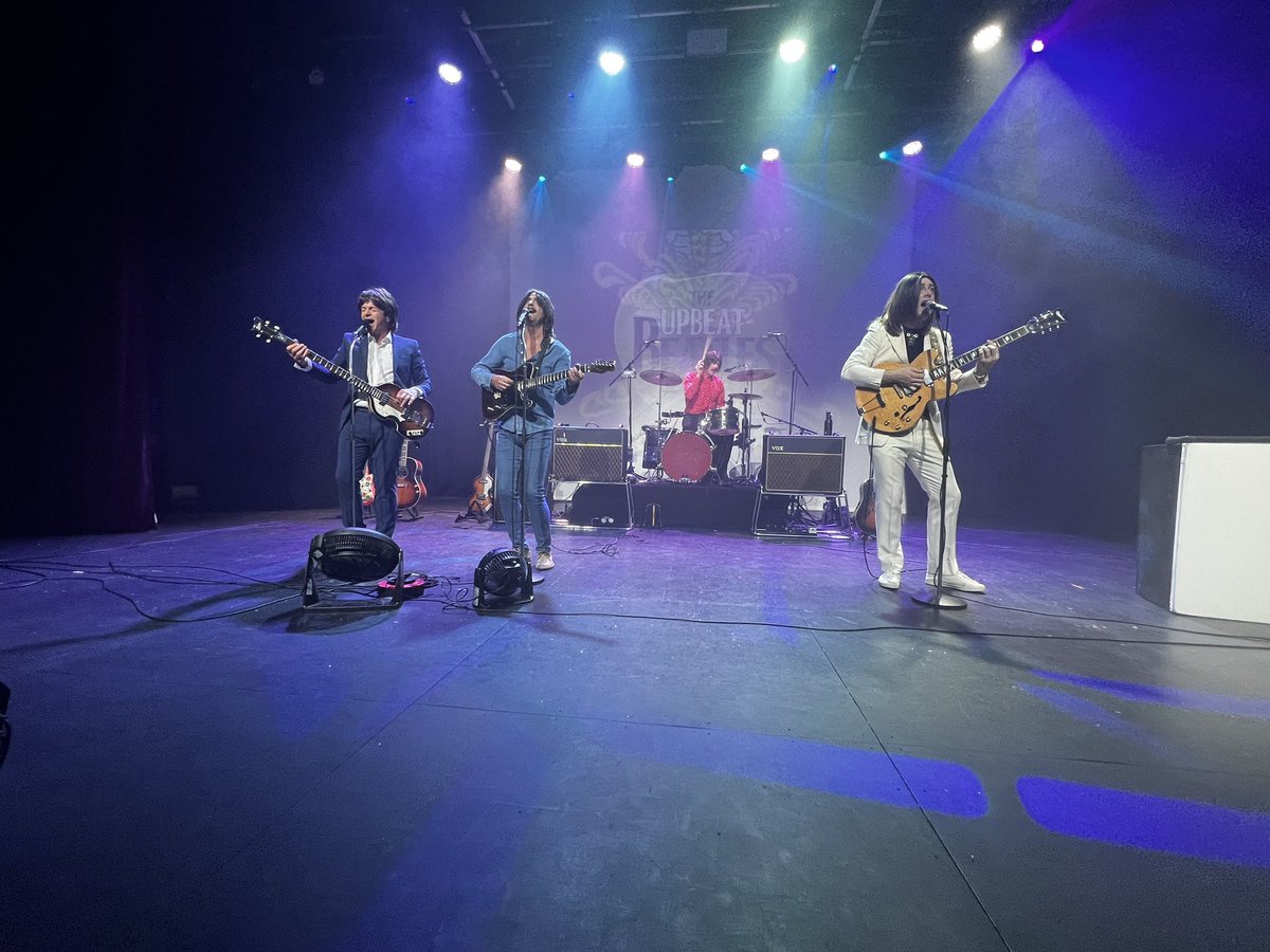 <a href="/UpbeatBeatles/">The Upbeat Beatles</a>  brilliant night in Gainsborough last night. Seen lots of tributes to the Fab Four both here and in US but these guys were great and really interacted with the audience…. Will keep me going until I see a young up and coming singer James Paul McCartney next month