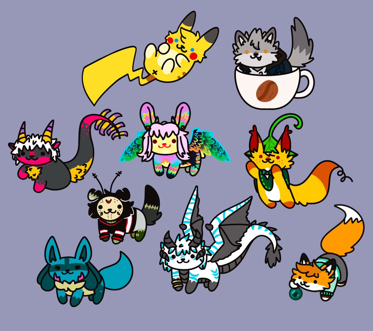 More sillies in neko atsume form!