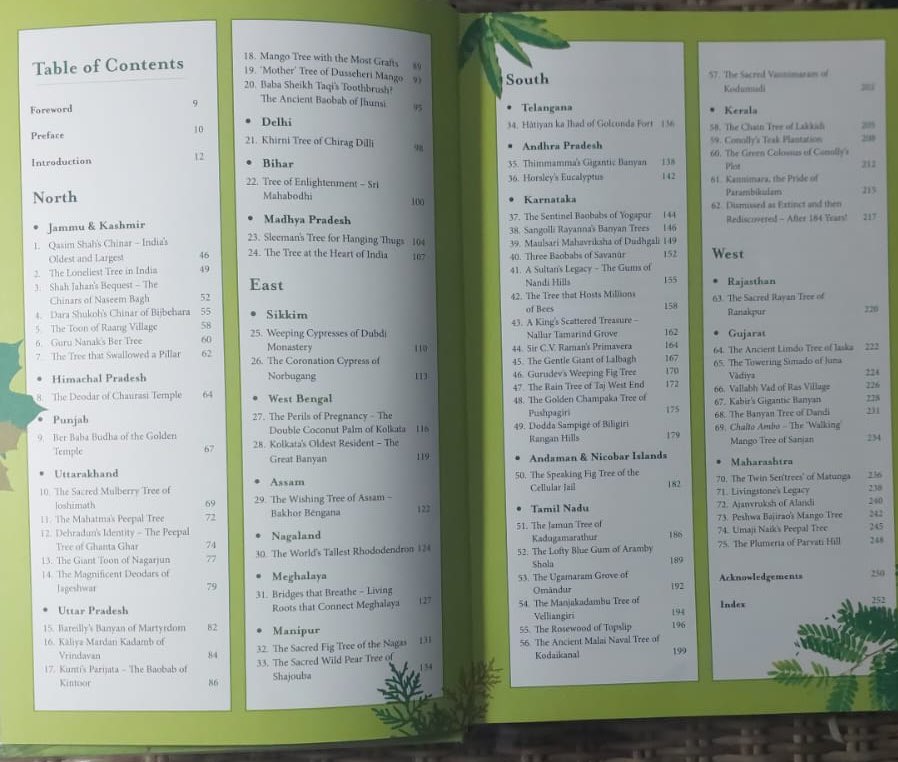 This is a lovely and engrossing book by an eminent bioscientist S. Natesh on 75 Iconic Trees of India. He weaves together science, history, culture, and folklore. The illustrations are simply stunning. 

Read about the tree in Andhra Pradesh that has the world's largest canopy,