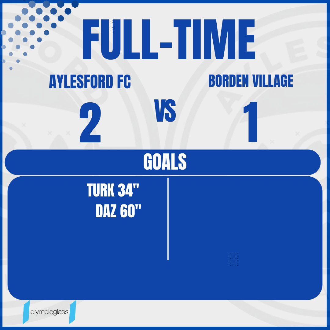 FULL TIME | <a href="/KentFA/">Kent FA ⚽</a> CUP

CUP HEROICS 🔵⚪🔵

A goal in each half enough to get past <a href="/KCFL1516/">Kent County FL News</a> Prem <a href="/VillageBorden/">Borden Village FC</a>

A massive <a href="/KentFA/">Kent FA ⚽</a> CUP QF Win ✅

Kent Cup Semi finalists 23/24 ✅
Kent Cup Semi finalists 24/25 ✅

Some team <a href="/aylesford_fc/">Aylesford Football Club</a>

MOM 🏆 TP <a href="/TomParris8/">Tom Parris</a> 

#Win
#Kent