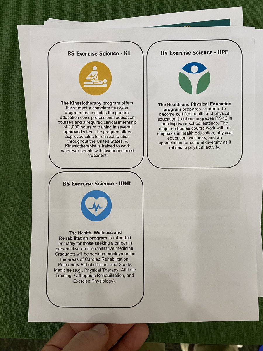 pcmn4bz's tweet image. Any students interested in a career in #PhysEd or #ExSci, let them know about our programs @Norfolkstate 

Health &amp;amp; PE ⚽️
Health, Wellness, &amp;amp; Rehab 🍓
Kinesiotherapy 🩺