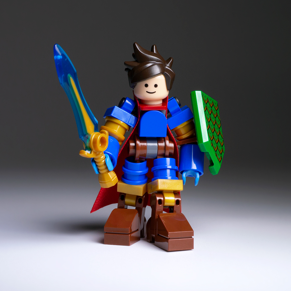 _QIN_'s tweet image. またまたレゴで「勇者」を作りました。ミニフィグのヘッドパーツを使用しています。前回のヘッド＆トルソーを使用した勇者よりさらに小さくなりました。髪の毛の先までの高さ5.8センチ
#LEGO  #レゴ #勇者