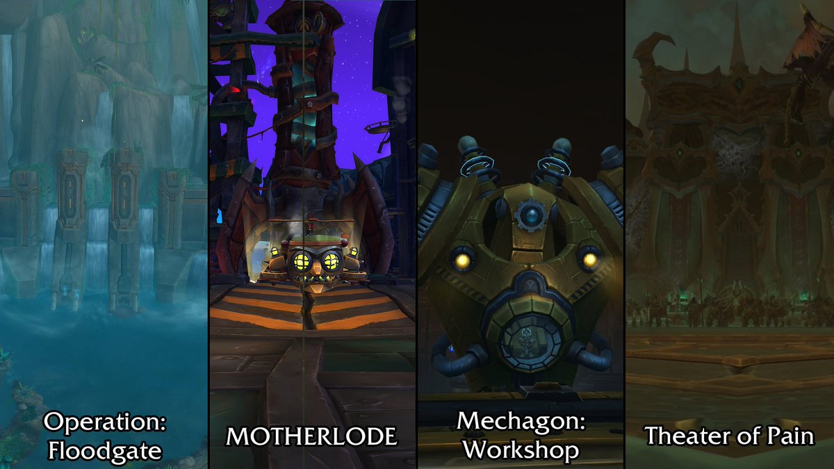 Wowhead's tweet photo. In an interview with https://t.co/v8CiEk3cBt, Senior Game Director Ion Hazzikostas revealed the final Season 2 dungeons are Theatre of Pain and Operation Mechagon: Workshop.

#WarWithin #Warcraft 

https://t.co/MWqpsFreb8 https://t.co/LUrDnozuAT