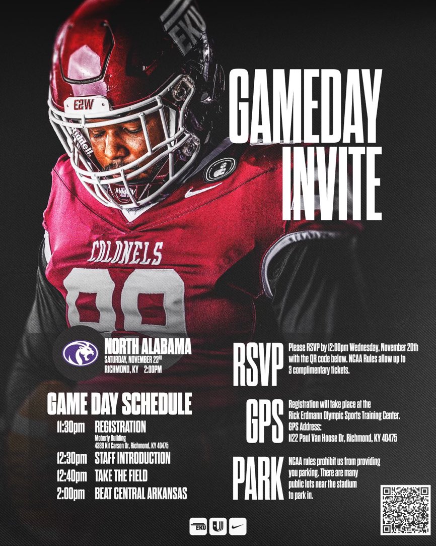 Thank you for the GAMEDAY invite <a href="/CoachWatson9/">RASHAD WATSON</a>. Looking forward to being on campus. 
<a href="/BuckFitz/">NPA/SUPERMAX 100</a> <a href="/NCEC_Recruiting/">NPA</a> <a href="/BallHawkU/">BallHawkU 🏈🦅</a> <a href="/NatlPlaymkrsAca/">NatlPlaymkersAcademy</a> <a href="/BlackmanFtball/">Blackman Football</a> <a href="/Coach_Kriesky/">Matthew Kriesky</a>