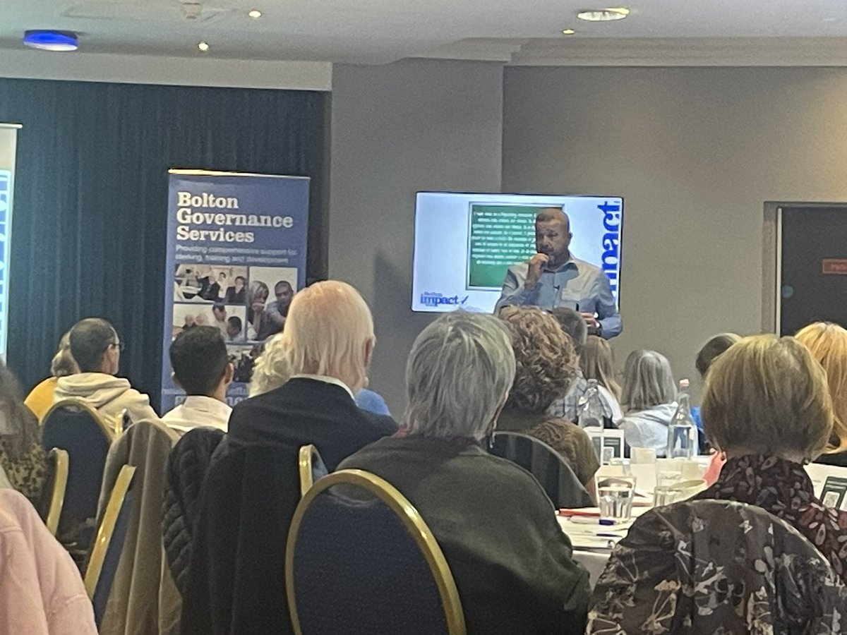 Great session from Paul Hodgkinson this afternoon CEO @bolton_pru on the work he leads supporting some of our most vulnerable children <a href="/boltongovserv/">Bolton Governance Services</a> Conference today