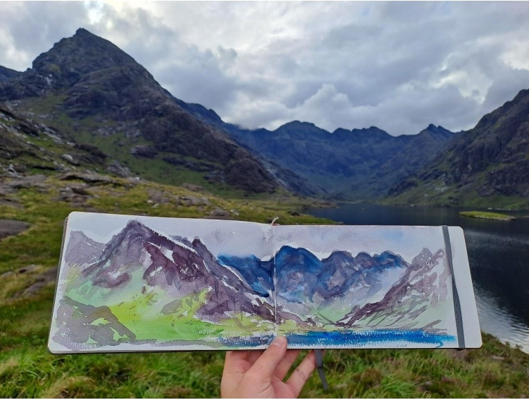 Through our Des Rubens and Bill Wallace Grant, geologist and artist <a href="/PhoebeSleath/">Phoebe Sleath</a> undertook a one-week artist's residency/sailing expedition to the Small Isles. ⛵🎨

Read Phoebe's beautifully illustrated trip report here: eu1.hubs.ly/H0dsZn90