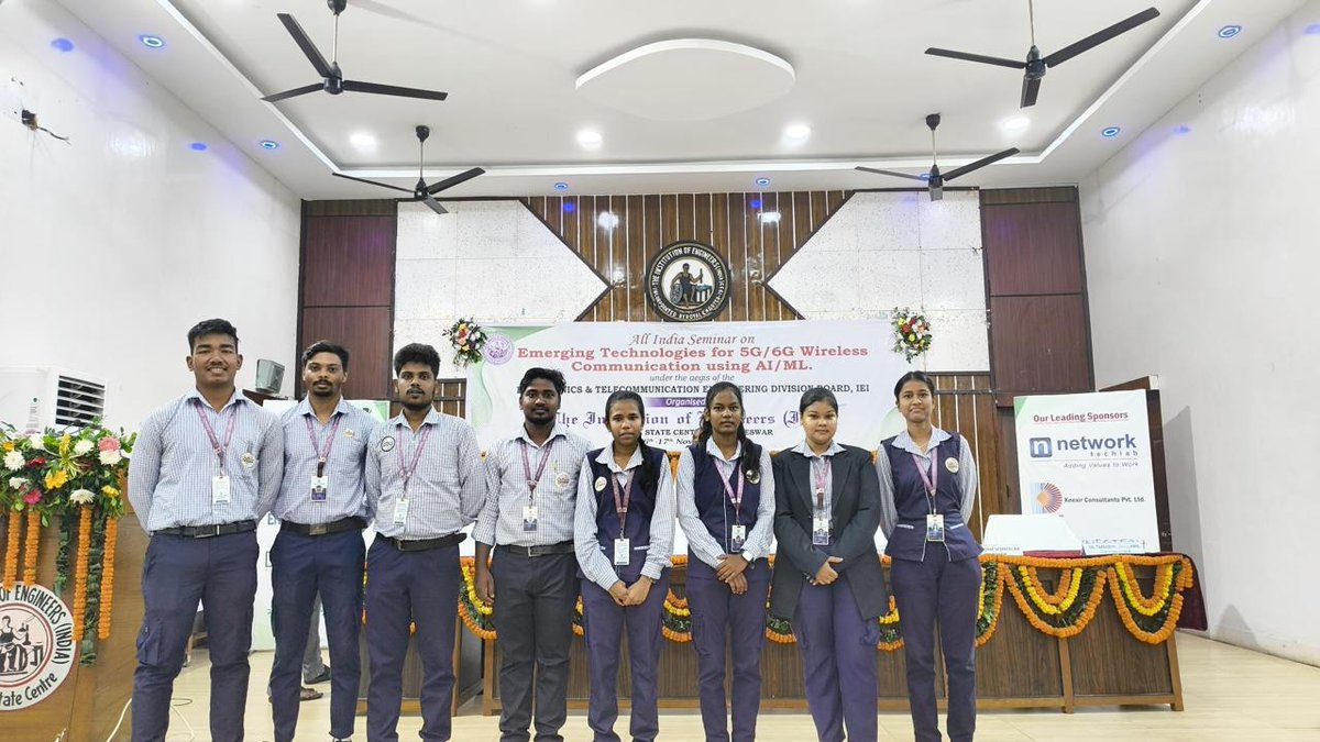gpbbsr2017's tweet photo. For the 1st time the Polytechnic students show their excellency in Research paper .Electronics dept, GP BBSR secured the 2nd rank in the national seminar organised By Institute of Engineers on “Emerging 
Technologies for 5G/6G wire less
Communication using AI/ML
@SDTEOdisha https://t.co/3YBFiEFEae