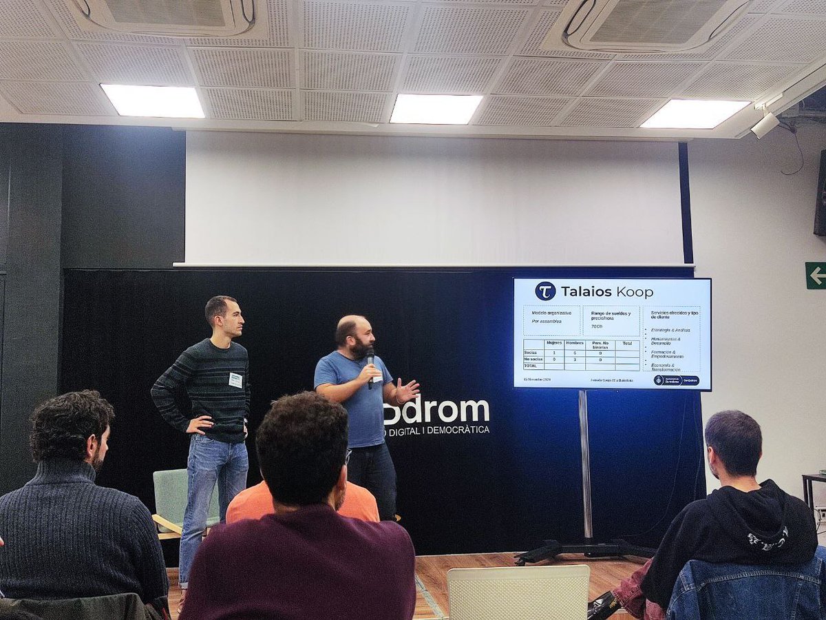 TalaiosKoop's tweet image. Atzo, @Coopdevs|ek Bartzelonako @Canodrom gunean antolatutako jardunaldian partu hartu genuen, teknologia digitalen arloan lanean dihardugun beste kooperatibekin batera.

coopdevs.coop/event/jornada-…

EHtik, @Talaioskoop, @Abaila eta @Teksarea izan ginen.

#ESE #Koop #Teknologia