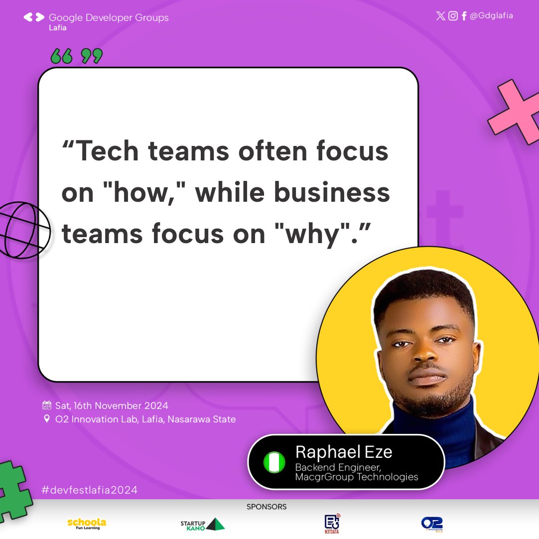 gdglafia's tweet image. @ralphses lit up the stage with insights on Bridging Tech and Business! 🌐

#DevFestLafia #TechMeetsBusiness #ImpactfulSolutions