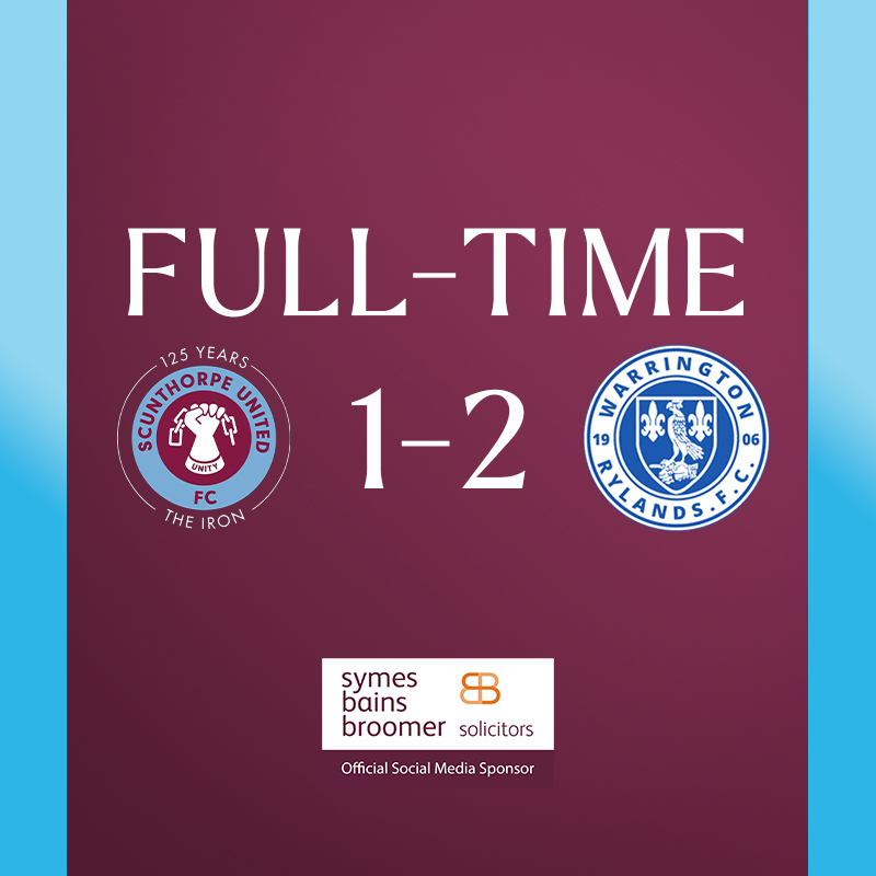 SUFCOfficial's tweet photo. ⚽️ 𝐅𝐔𝐋𝐋-𝐓𝐈𝐌𝐄

Defeat for the Iron.

(IRON 1-2 RYLANDS)

🤝 Social media on matchdays is sponsored by SBB Law 👉 https://t.co/y2o1OIOil0.

#UTI #IRON https://t.co/rDVYezsJa0