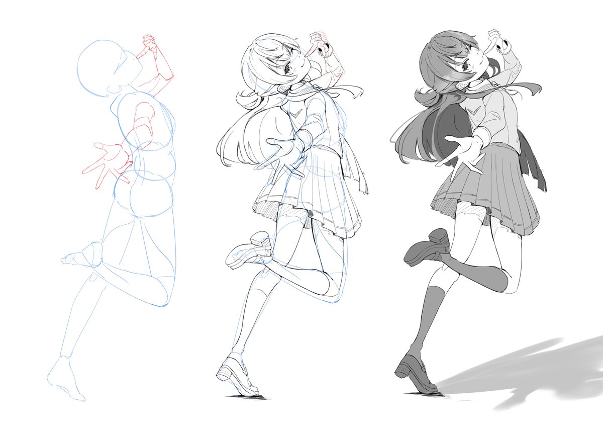 Yuki Suou full body practice, referenced Chommang_drawing: youtube.com/watch?v=0xC86J…