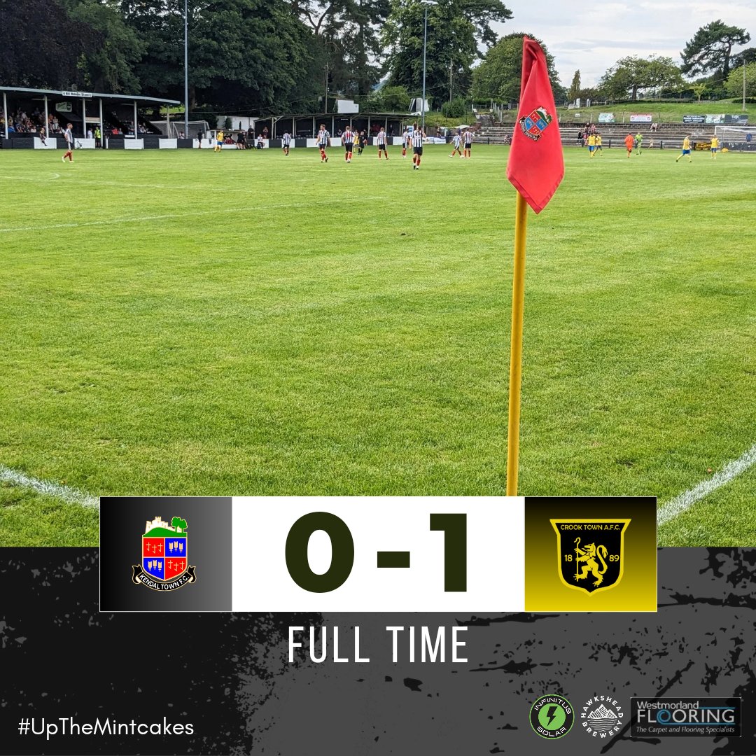 kendaltownfc's tweet photo. FT | Mintcakes 0-1 Crook Town 

A first half goal for our visitors means we fall to just our second home defeat of the season. 

#UpTheMintcakes https://t.co/Fft5DkFyFR