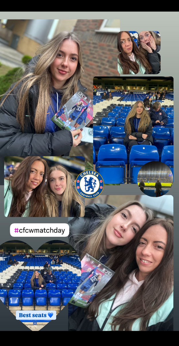 In the BEST SEATS today!!! Stamford Bridge CFCW Package 💙💙 #cfcwmatchday