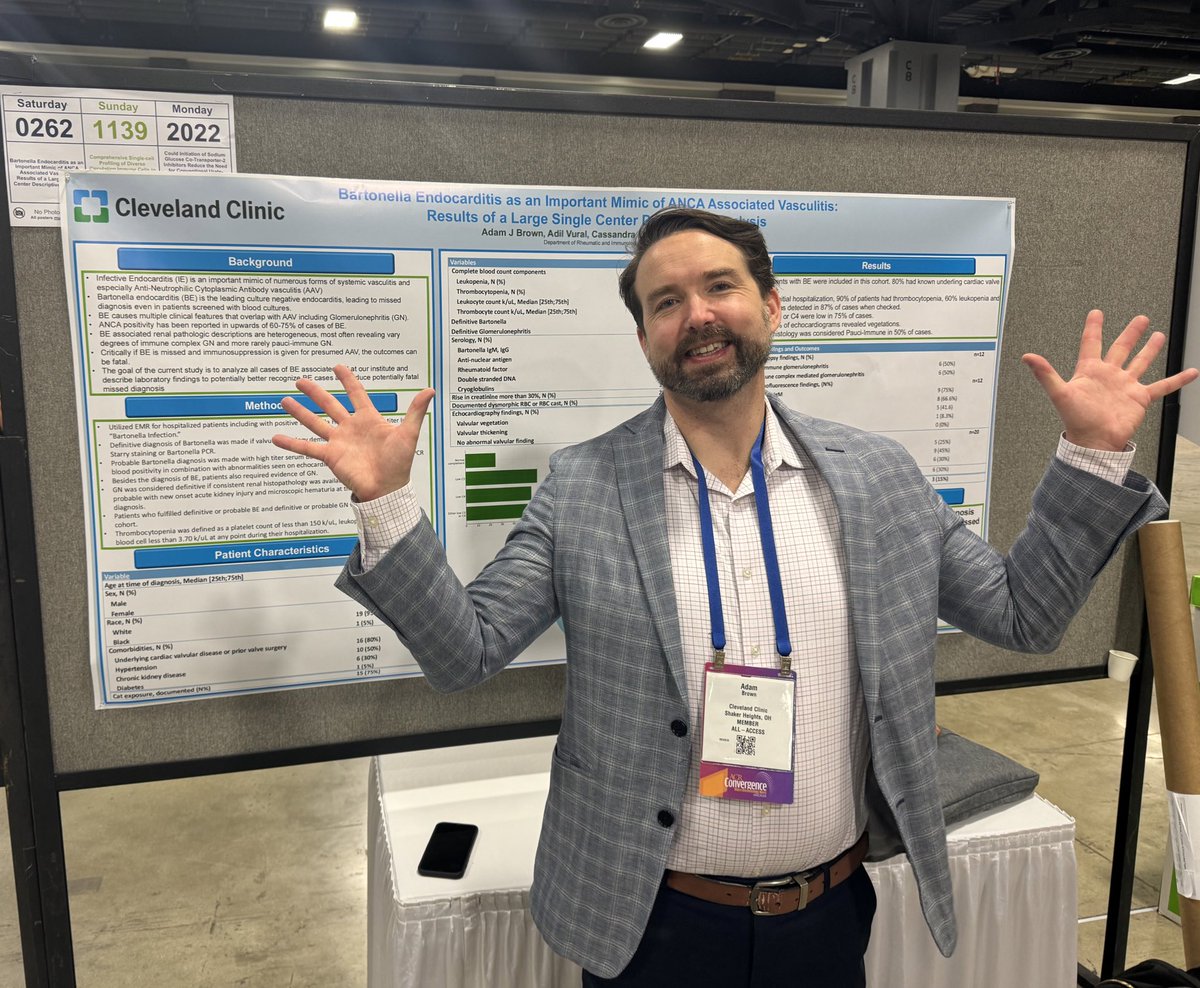LOL <a href="/AdamJBrownMD/">Adam J Brown</a> 

Cat scratch endocarditis as a mimic of ANCA vasculitis #ACR24