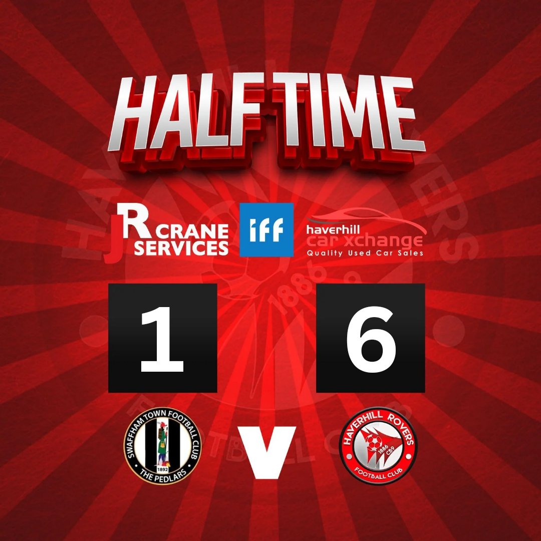 Haverhill Rovers (@haverhillrovers) on Twitter photo Final whistle goes.
6-1 with goals from <a href="/JSeymour8/">James Seymour</a>, 4 from <a href="/ShaunAvis20/">Shaun Avis</a> (sorry, <a href="/CaseP62/">Casey Phillips</a>, but video evidence shows a touch for the 6th) and <a href="/ReeceyClarke/">Reece Clarke</a>.
Next up is Dussindale & Hellesdon at home next Saturday.
See you then!
#WeAreRovers Final whistle goes.
6-1 with goals from <a href="/JSeymour8/">James Seymour</a>, 4 from <a href="/ShaunAvis20/">Shaun Avis</a> (sorry, <a href="/CaseP62/">Casey Phillips</a>, but video evidence shows a touch for the 6th) and <a href="/ReeceyClarke/">Reece Clarke</a>.
Next up is Dussindale & Hellesdon at home next Saturday.
See you then!
#WeAreRovers