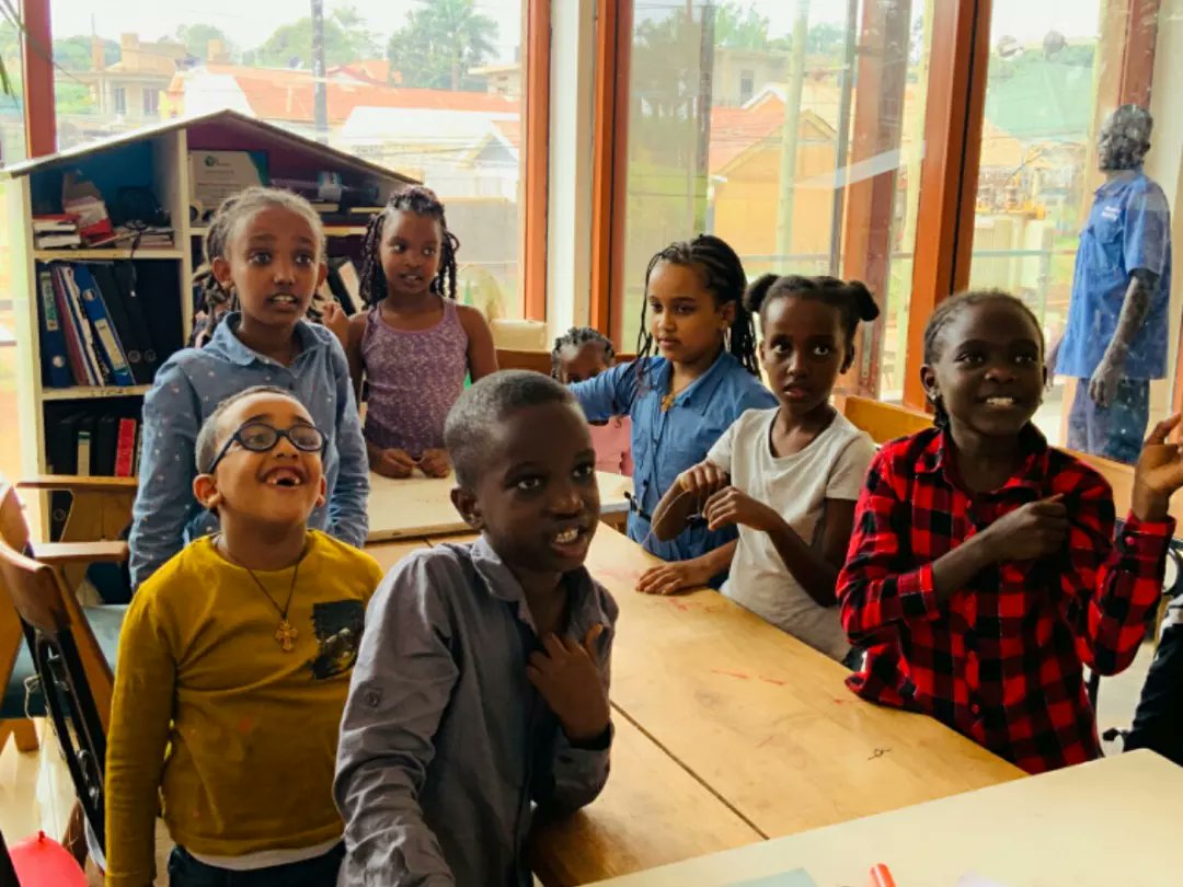 Kayondo_UG's tweet photo. Today, I had a very good time with these kids at The Book Drive Store. I jumped onto the invitation of Esther to read books to these toddlers but ended up directing a drama on Climate Change. It was really beautiful!

My thoughts go out to every child in the World. https://t.co/ArMoZrjpzL