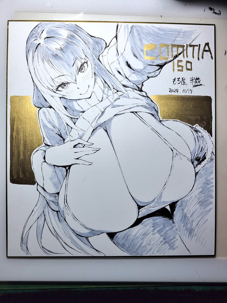 色紙二枚できましたー、明日というか今日のコミティアで置きます 