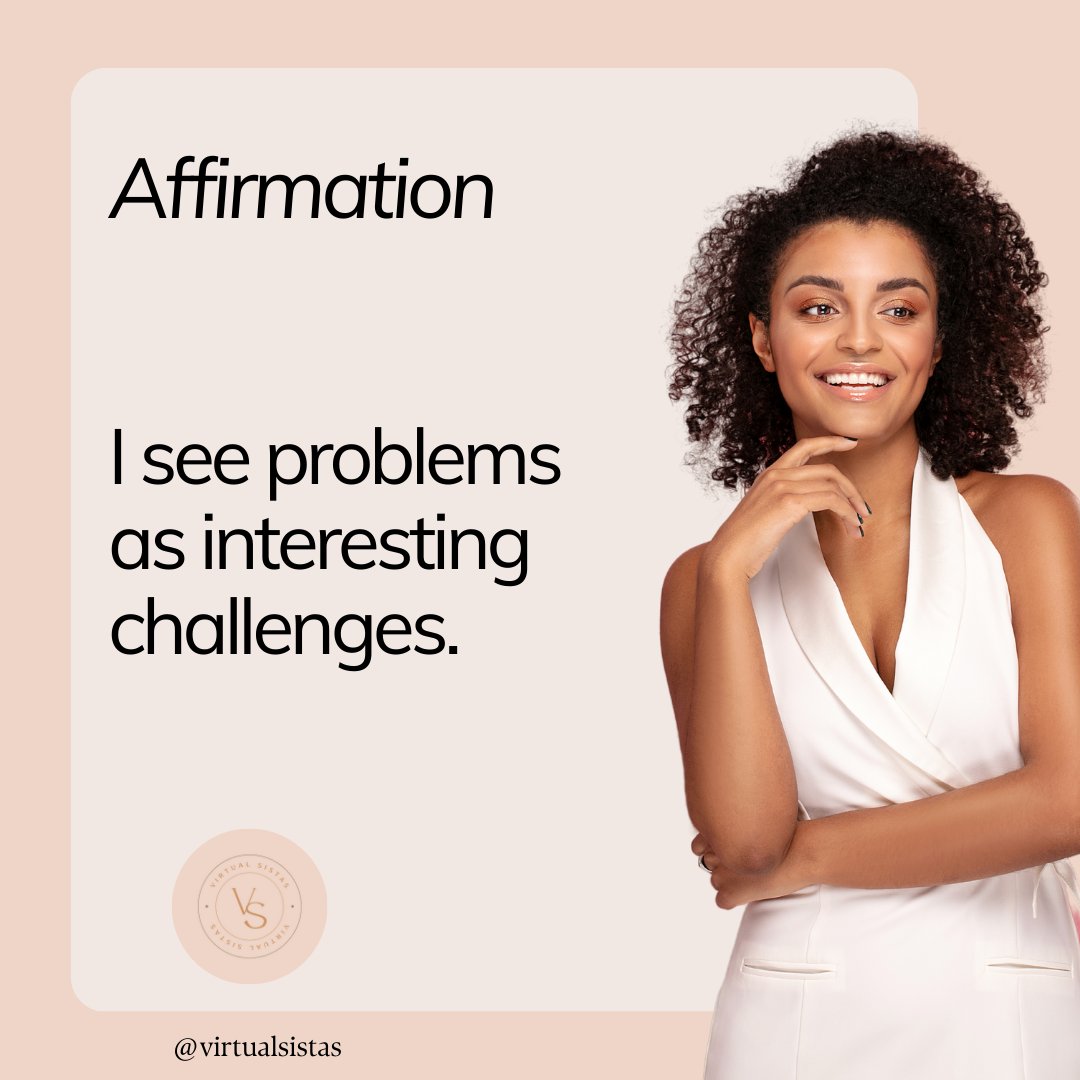 virtualsistas's tweet photo. ✨Daily Affirmation✨
.
 I see problems as interesting challenges.
.
.
.
.
.
.
.
.
#Virtualsistas #VirtualAssistantService #VirtualWork #DigitalSupport #TaskAssistant #OnlineProductivity #RemoteHelp #OutsourceWork #VAExpert #BusinessAssistant #TaskManagementPro #DigitalEfficiency https://t.co/6ZiU4rkqen