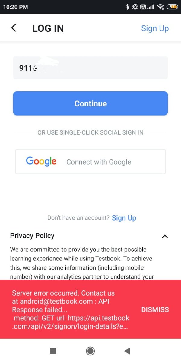 nm_bharti's tweet photo. @TestbookCare testbook not log in always shows this problem ALP exam near how I attemp exams please solve it fast. https://t.co/SEDjrwmNaQ