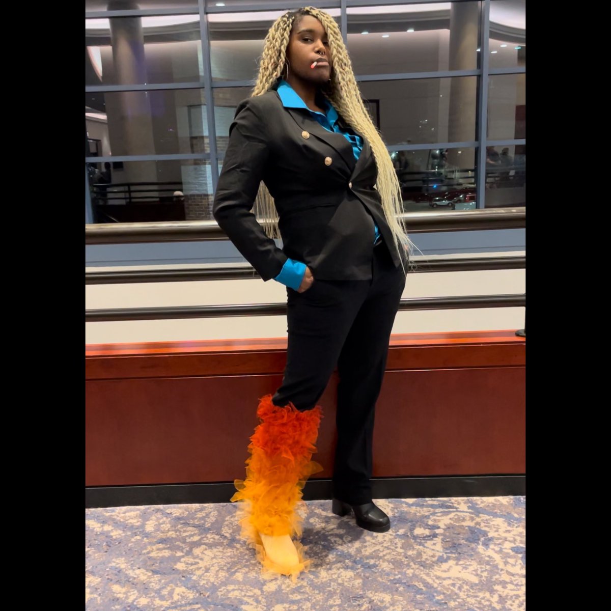 Courtney_Lolo's tweet image. My Diable Jambe Sanji Cosplay boot and pants 🥹🫶🏾