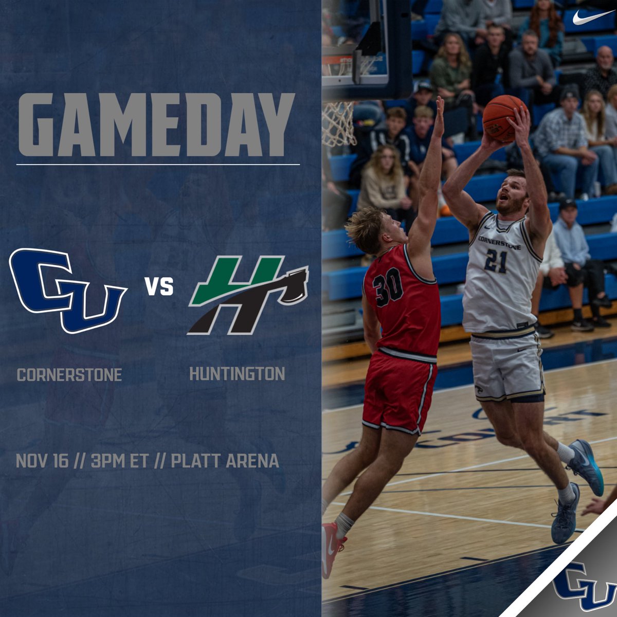 🚨GAME DAY🚨

Men’s basketball is away today to take on Huntington university! 

⏰: 3:00
🆚: Huntington 
🏟️: Platt Arena