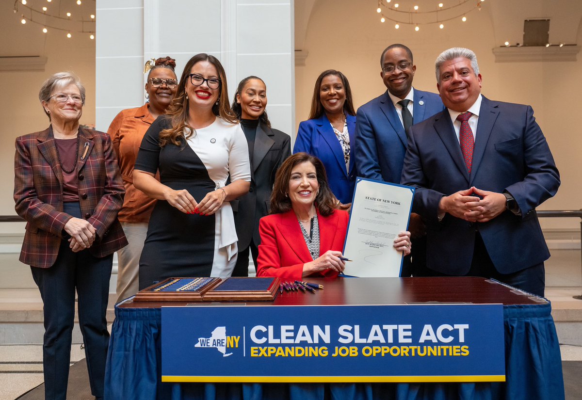 I was proud to sign the Clean Slate Act into law, and with it, to give New Yorkers who have paid their time and turned their life around a second chance.  
  
It takes effect today.