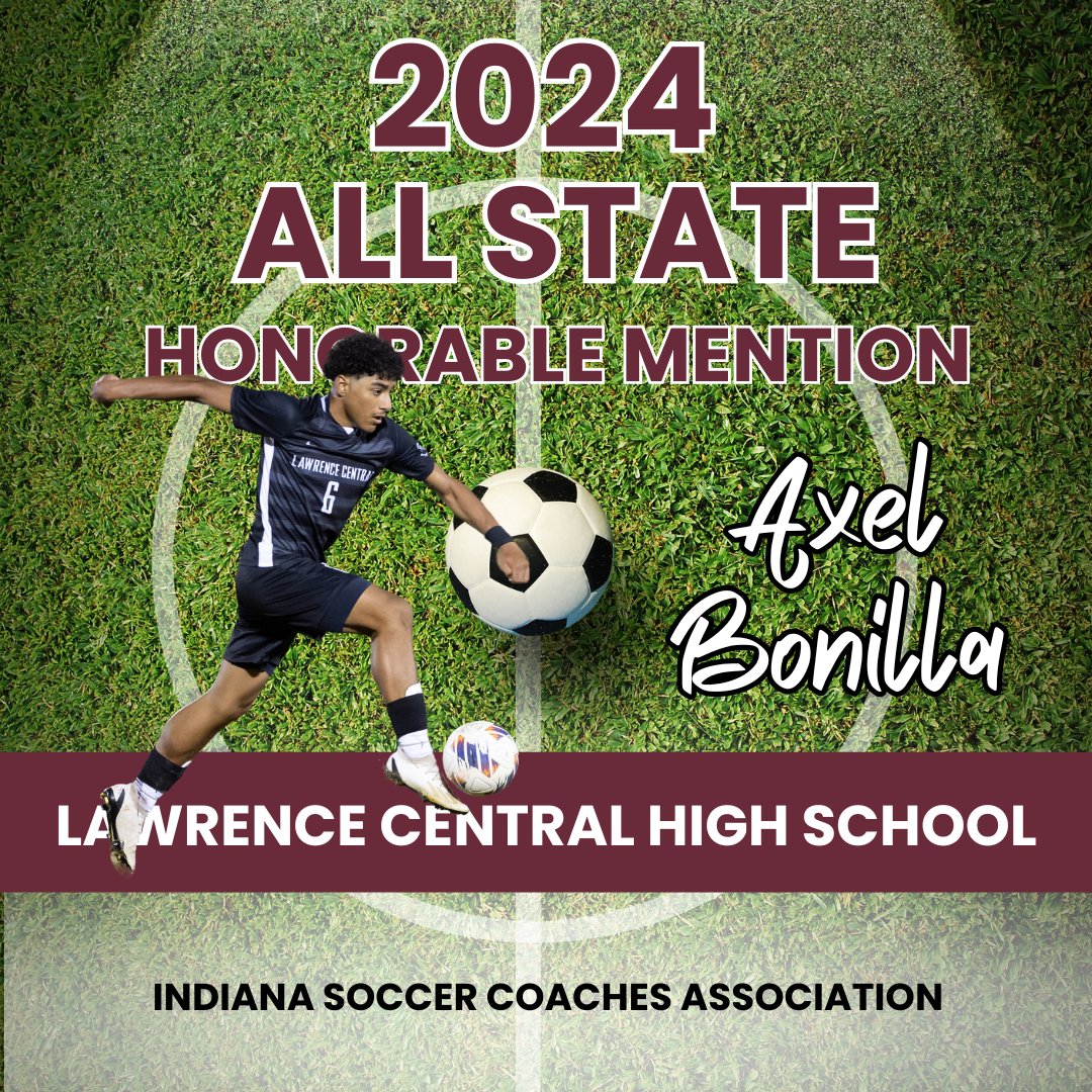 Congratulations to Axel Bonilla named as 2024 ISCA All-State Honorable Mention!  
🐻⚽️ 🎉