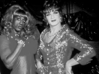 damekatydenise_'s tweet image. Marsha P. Johnson &amp;amp; Sylvia Rivera at the Stonewall riots in 1969. #TransAwarenessWeek 🏳️‍⚧️