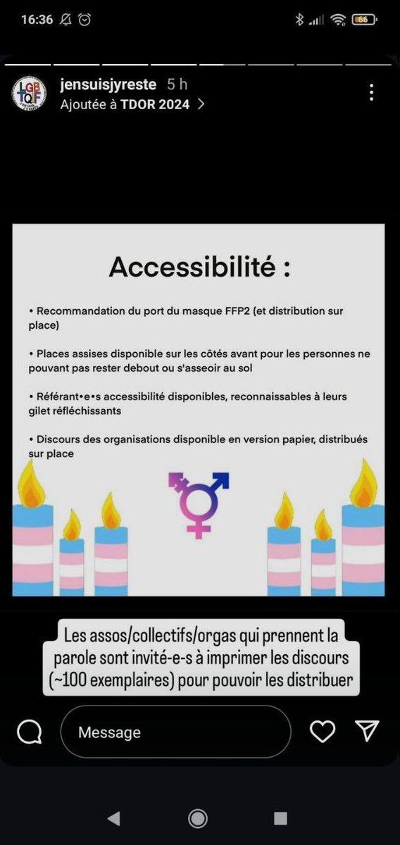 Ce mercredi 20 novembre 2024 à 20h Place de la République à Lille, Journée du Souvenir Trans