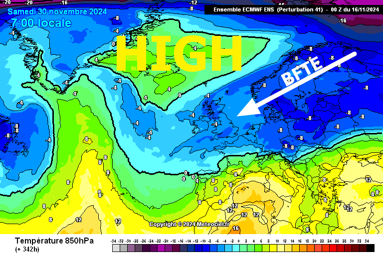 metjeffuk's tweet photo. WoW WoW WoW! Go on I'll do it LoL a few of the ECMWF members are going a #BFTE end of the month interesting times ahead but at trhe moment it's #justforfun https://t.co/622PNY9VjY