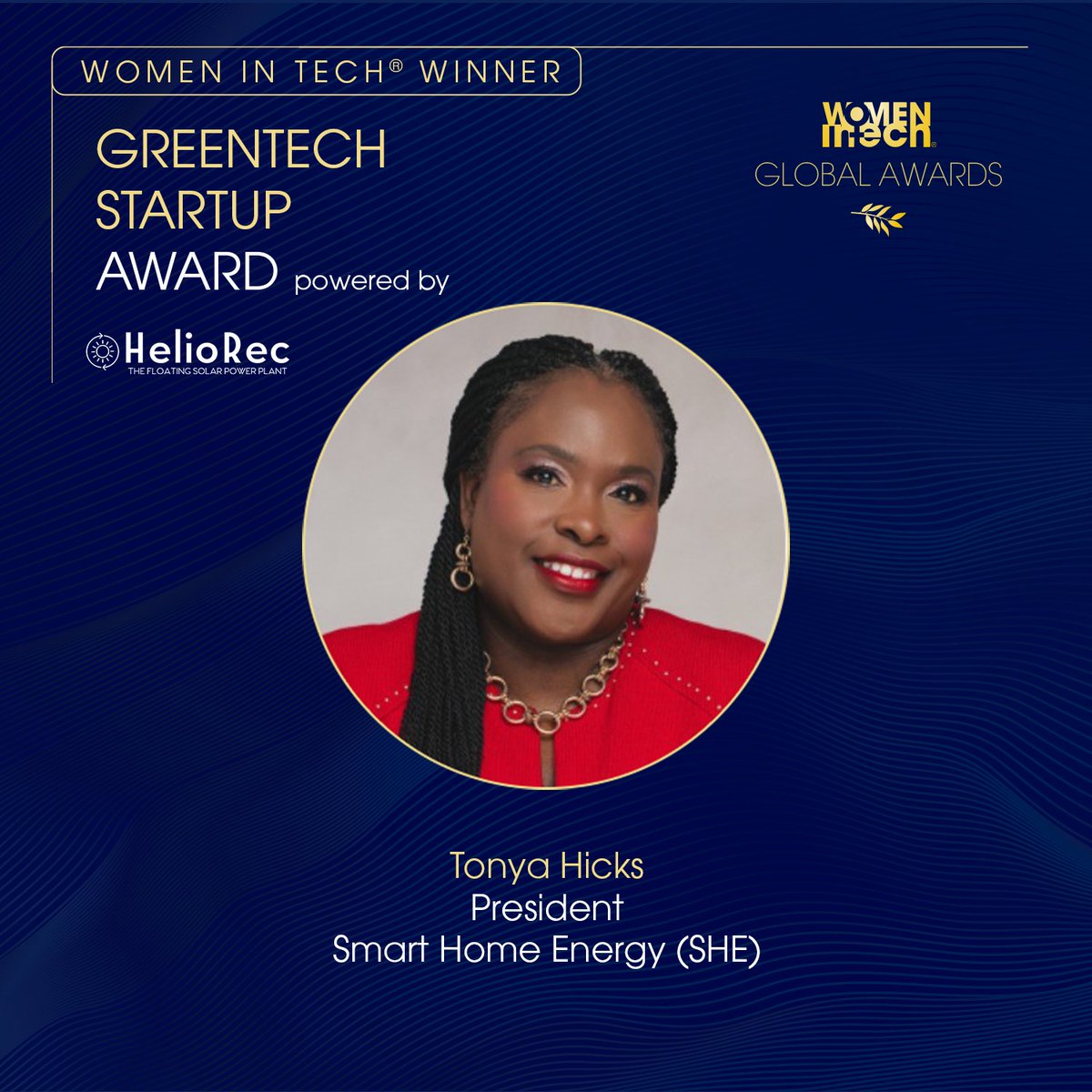 Women in Tech® Global (@womenintechorg) on Twitter photo Congratulations to the winner of the 7th Annual Women in Tech® Global Awards Greentech Startup Award powered by HelioRec | BCorp, Tonya Hicks 🏆. We celebrate women-led startups focused on environmental sustainability and green technology. This award highlights innovative Congratulations to the winner of the 7th Annual Women in Tech® Global Awards Greentech Startup Award powered by HelioRec | BCorp, Tonya Hicks 🏆. We celebrate women-led startups focused on environmental sustainability and green technology. This award highlights innovative